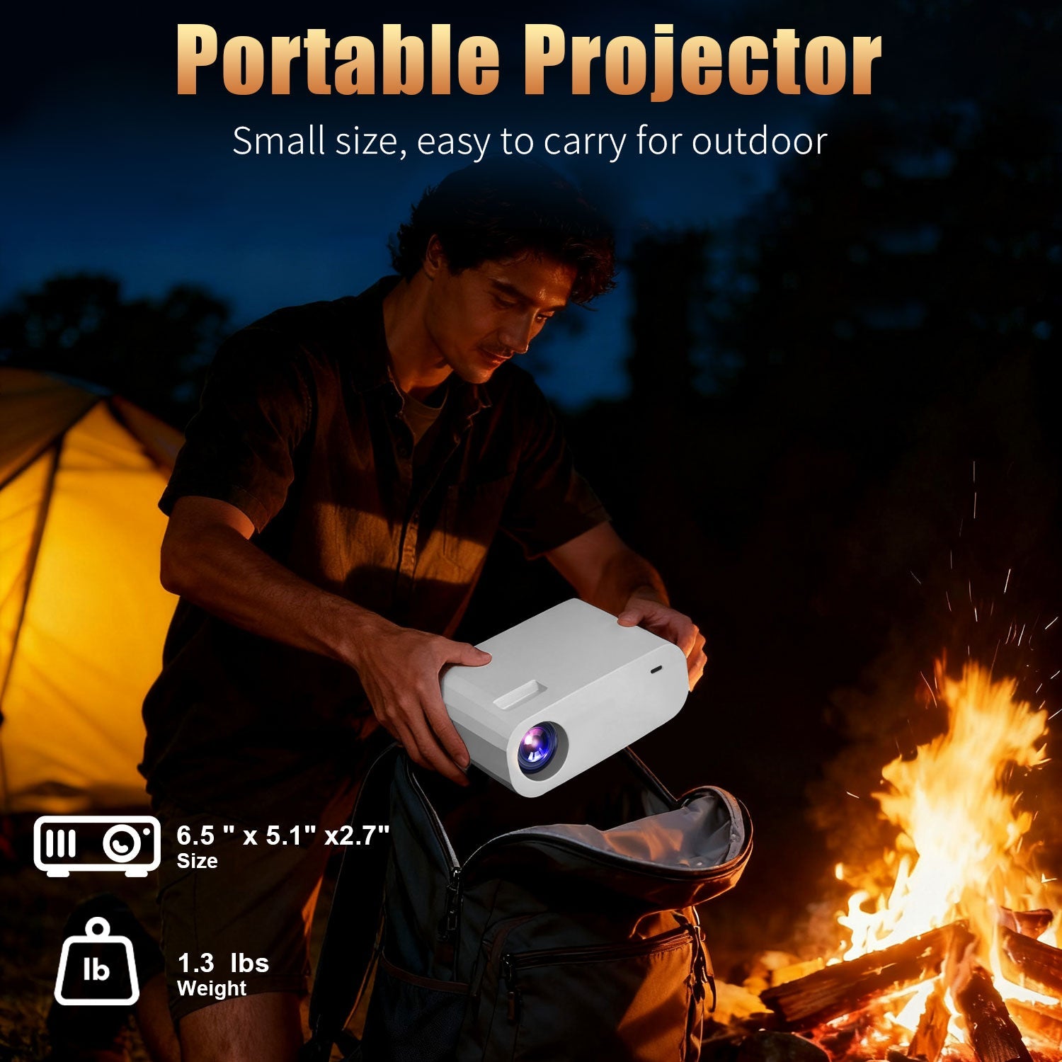 The P7Pro smart projector, 4K high-definition screenprojection, native 1080p, creating a small cinemain the bedroom
